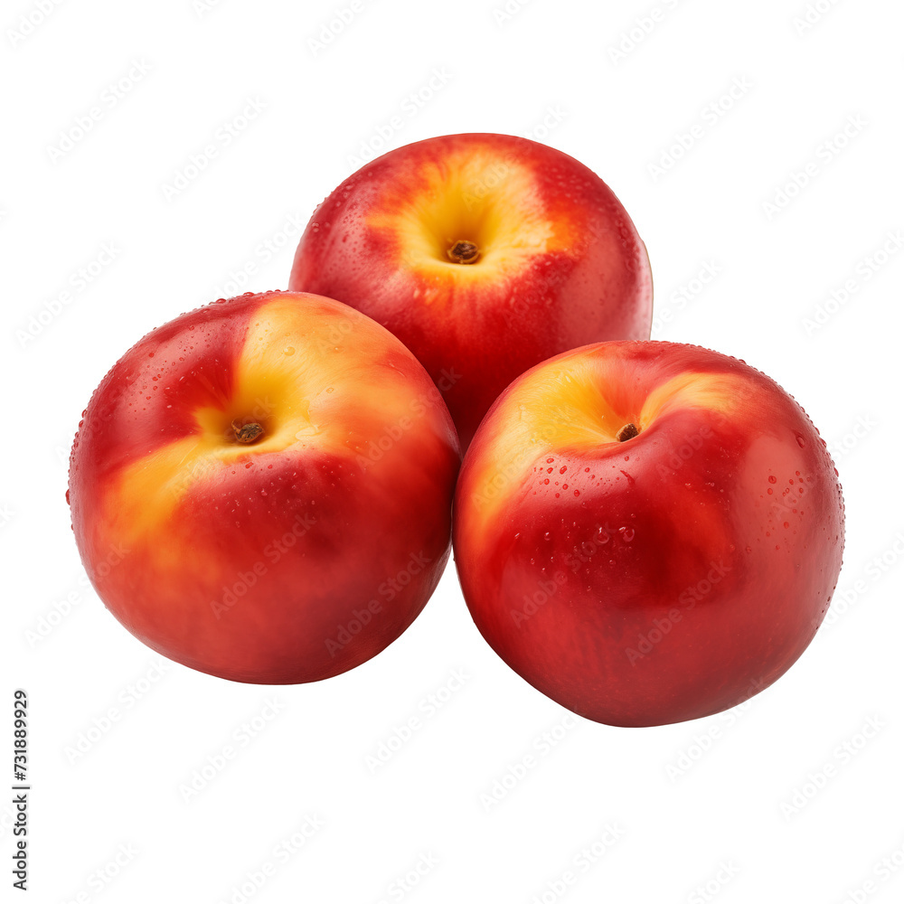 Nectarines isolated on a transparent background. Nectarines isolated on a transparent background.
