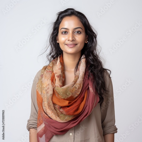 Portrait of a smiling young Indian woman ideal for multicultural advertising