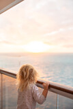 child on cruise balcony in bahamas