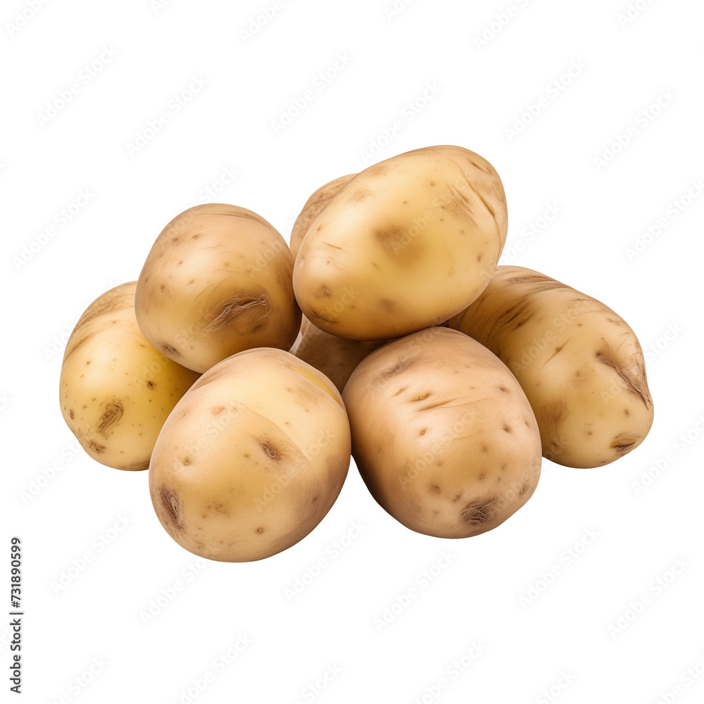 Potatoes isolated on a transparent background. Potatoes isolated on a transparent background.