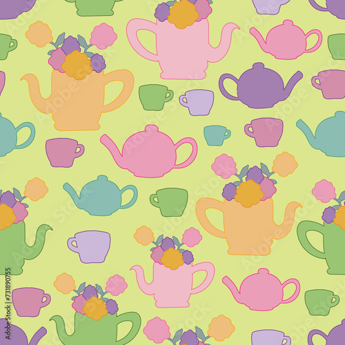 Wallpaper Mural Design vectoriel d'éléments de jardinage dessinés à la main, parfaits pour le papier d'emballage, les cartes cadeaux, le papier peint, la papeterie, les boîtes et sacs cadeaux, le tissu, l'impression, Torontodigital.ca