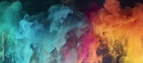 colorful smoke, gas, fog, watercolor 61