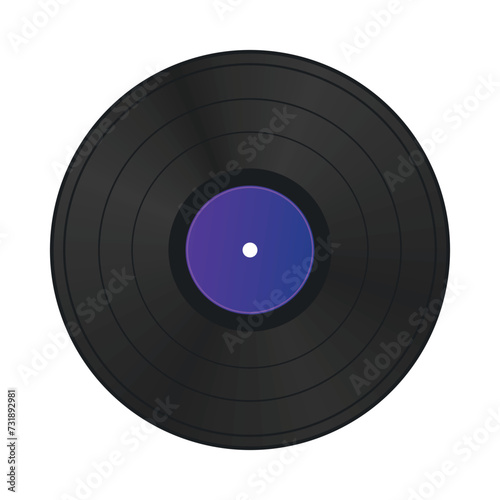 Retro gramophone disc. vector illustration
