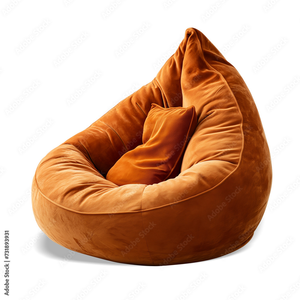 puffy chair isolated on white