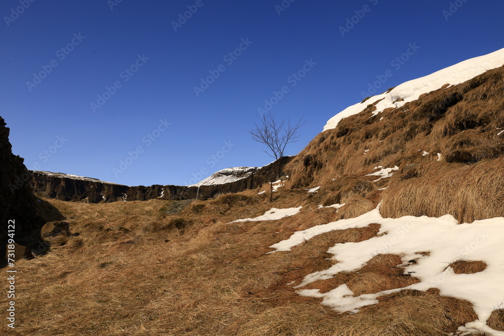 View on a valley in the Suðurland region in the south of Iceland View on a valley in the Suðurland region in the south of Iceland
