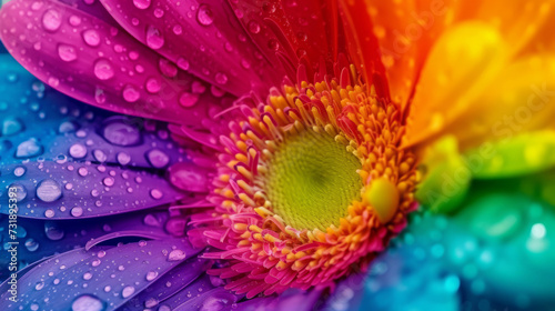 rainbow flowers background. colorful background. Vibrant color. Colorful rainbow flower background. background suitable for your banner  poster  flyer and more design