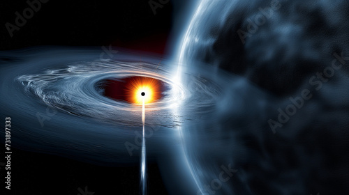 블랙홀에 의한 우주의 아름다운 왜곡 현상