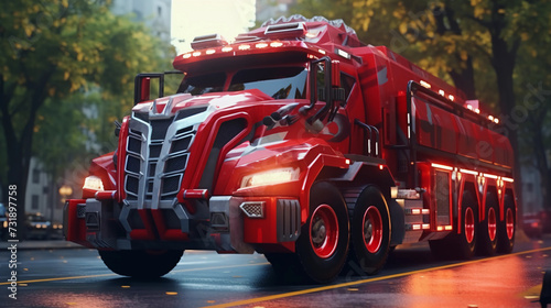 Futuristic Fire Truck photo