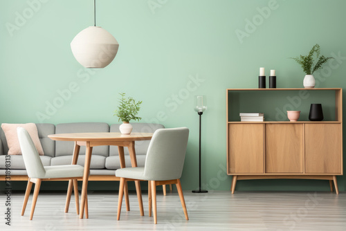 This photo showcases a well-furnished living room featuring a variety of furniture pieces and a central table.