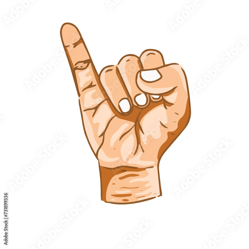 Little finger vector. Promise symbol