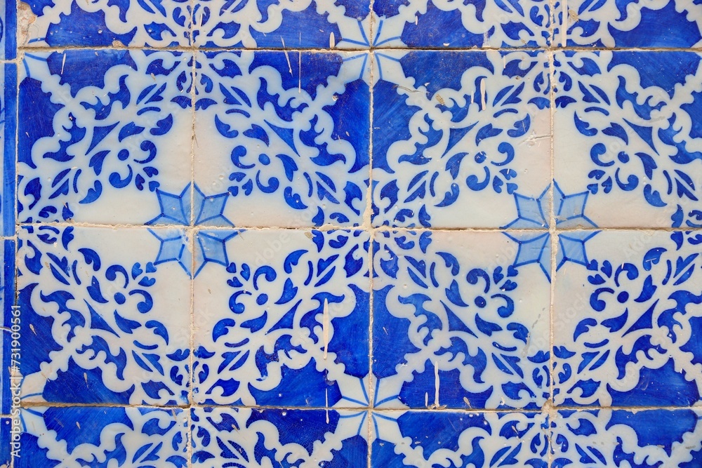 Lisbon blue tiles in Portugal