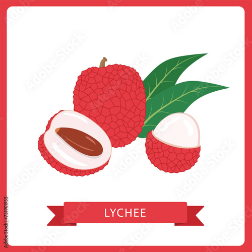 Guava whole and sliced vector illustration isolated on white background.