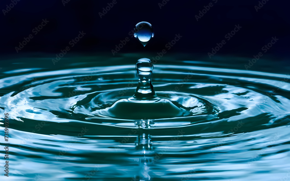 a water droplet, symbolizing purity, clarity, and tranquility, generative Ai a water droplet, symbolizing purity, clarity, and tranquility, generative Ai