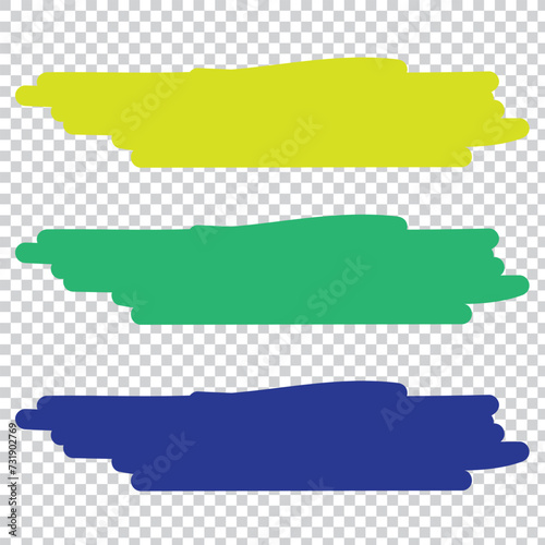 Vector color highlighter brush lines set . Hand drawing colour lines . Painting brushstroke. In eps 10.