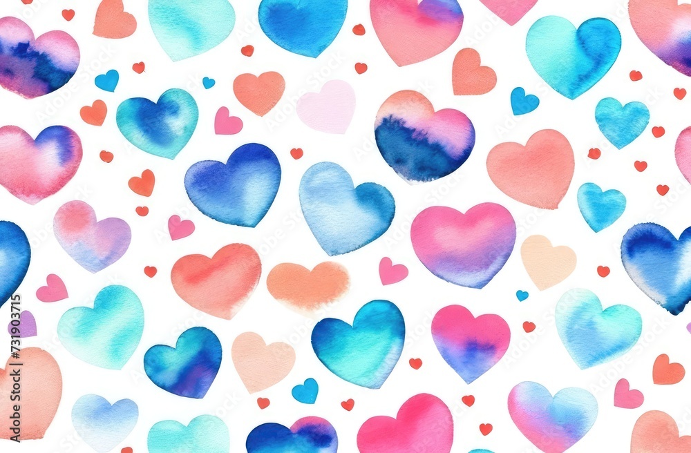 Hand drawn hearts and love signs romantic seamless pattern. Isolated drawn multi-colored repeating patterns on a white background. Cute doodle heart style seamless pattern on white background Hand drawn hearts and love signs romantic seamless pattern. Isolated drawn multi-colored repeating patterns on a white background. Cute doodle heart style seamless pattern on white background