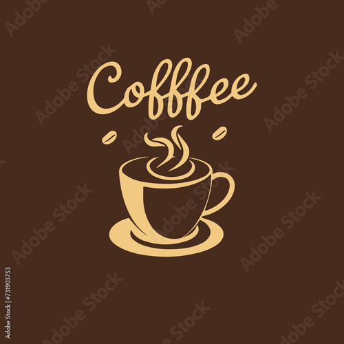 vector coffee logo   Coffee Cup And Coffee Bean Logo