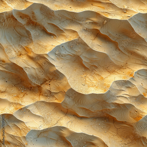 Sand Beach Pattern Tile for seamless backgrounds and for filling surfaces in soft colors, ai generated
