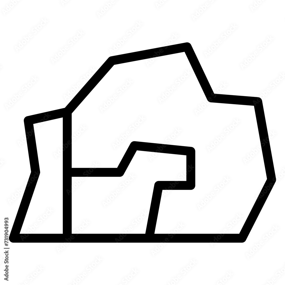 rock line icon rock line icon