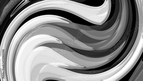 Turning abstract swirl stripe orange black background animated, Abstract futuristic animated wave shape background, slowly moving wavy shapes, motion wavy fluid abstraction flow, abstract trendy waves photo