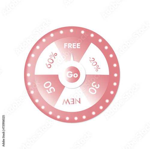 pink fortune wheel template