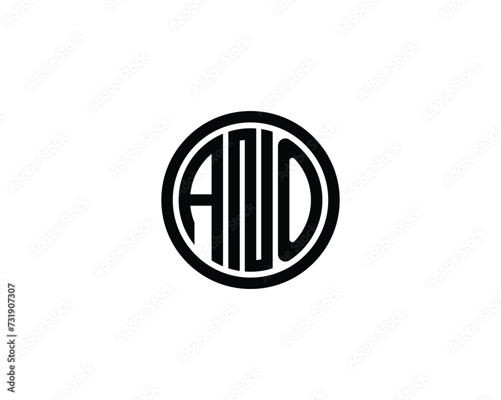 ANO logo design vector template