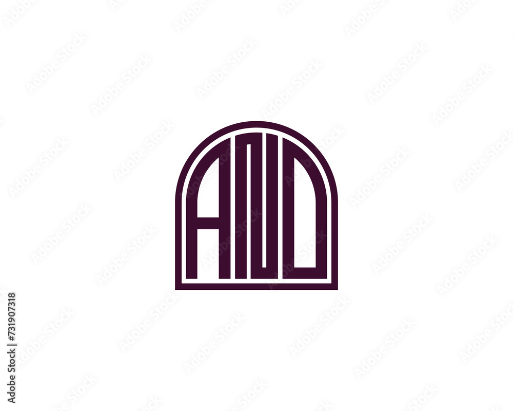 ANO logo design vector template