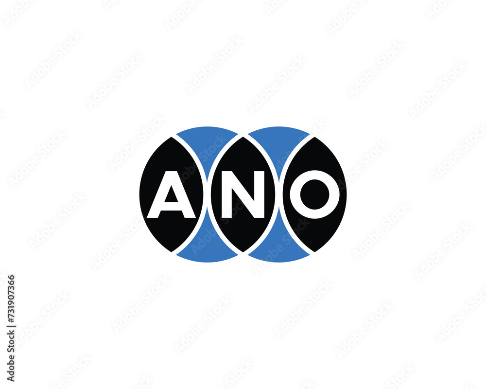 ANO logo design vector template ANO logo design vector template