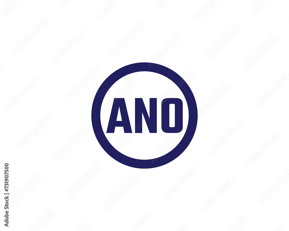 ANO logo design vector template ANO logo design vector template