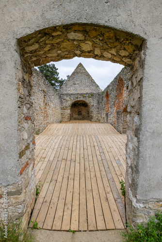 Haluzice, Romanesque church ruins, Slovakia photo