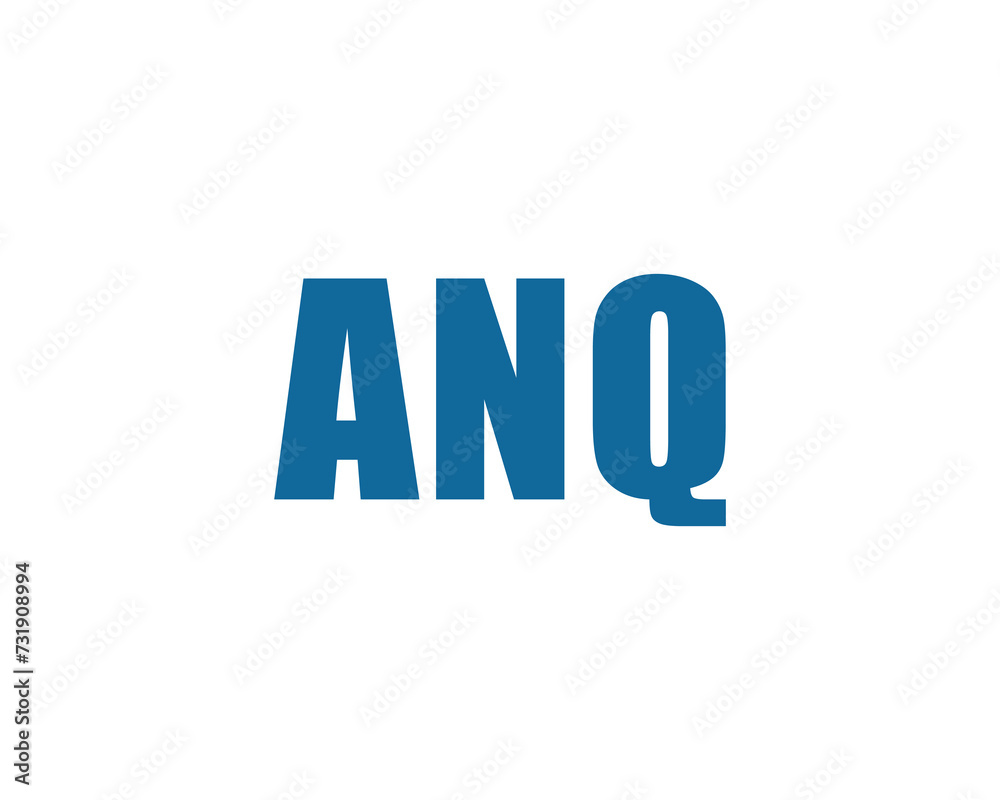 ANQ logo design vector template