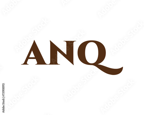 ANQ logo design vector template photo