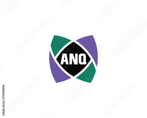 ANQ logo design vector template photo