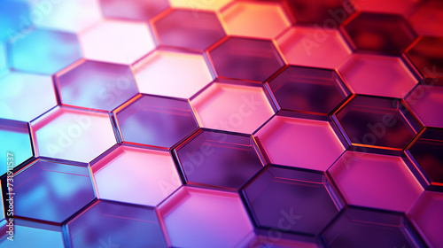 Colorful background with hexagons