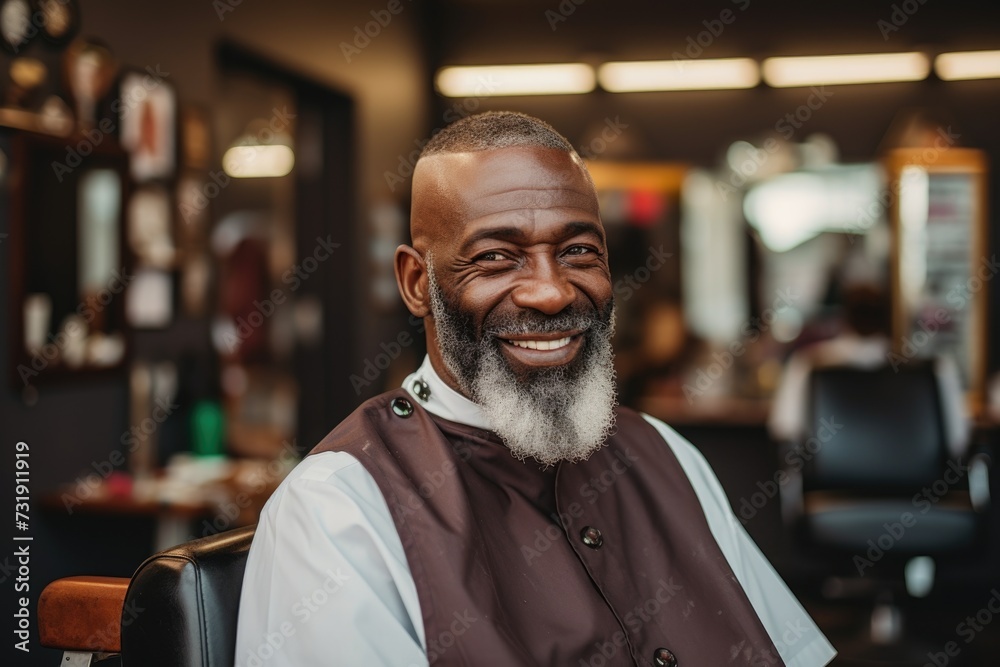 Portrait of a middle aged male hair salon worker Portrait of a middle aged male hair salon worker