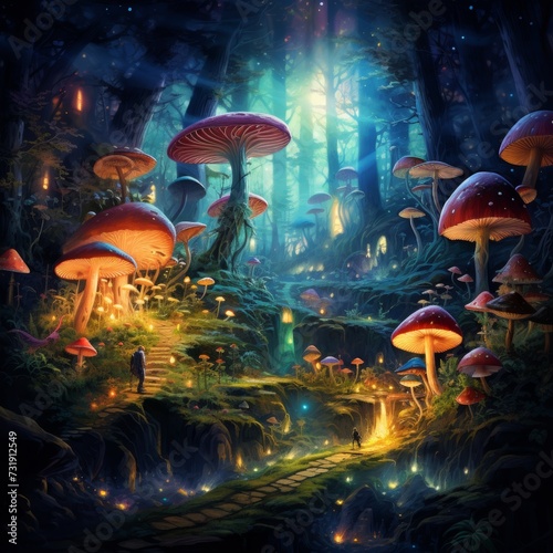 Magical mushrooms forest © GalgoAssets