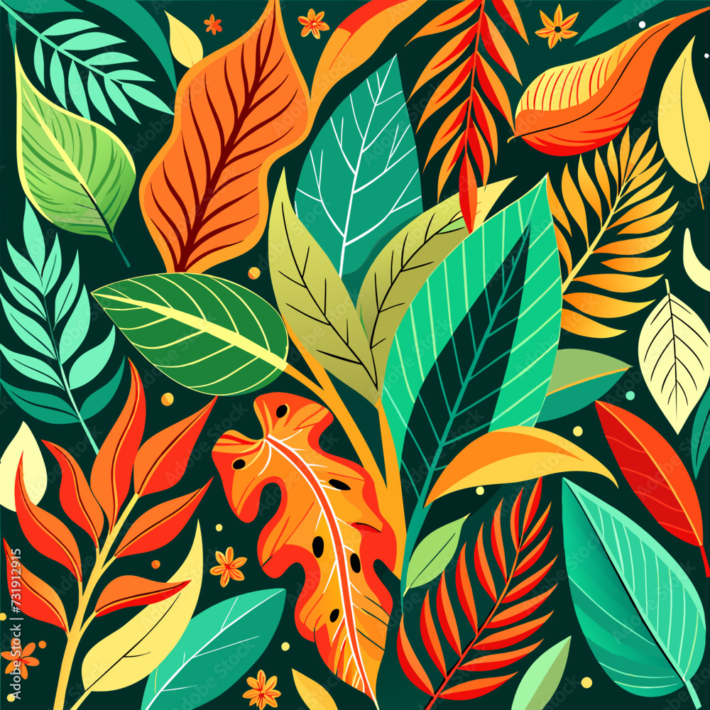 seamless pattern with leaves seamless pattern with leaves