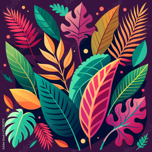 seamless pattern with leaves