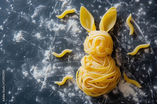 Bunny shaped pasta for Easter