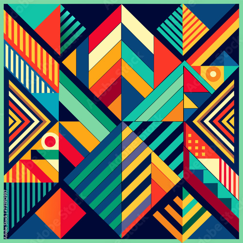 Wallpaper Mural seamless geometric pattern Torontodigital.ca