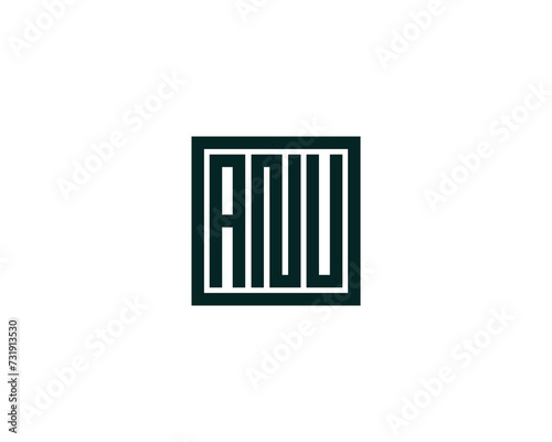 ANU logo design vector template