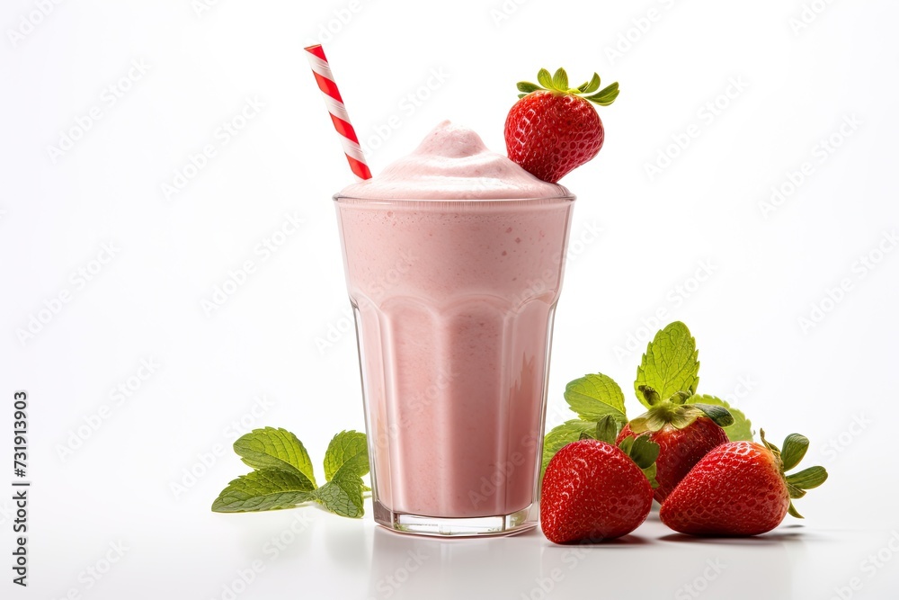 strawberry milkshake close up strawberry milkshake close up