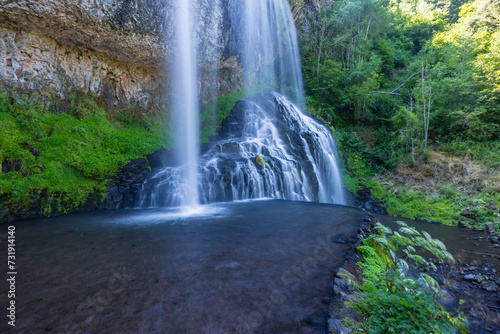 Waterfall Cascade de la Beaume near Agizoux  Haute-Loire  France