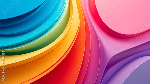 Minimalist shapeless vibrant colorful abstract rainbow colors background wallpaper