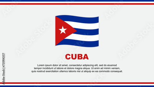 Cuba Flag Abstract Background Design Template. Cuba Independence Day Banner Social Media Vector Illustration. Cuba Design