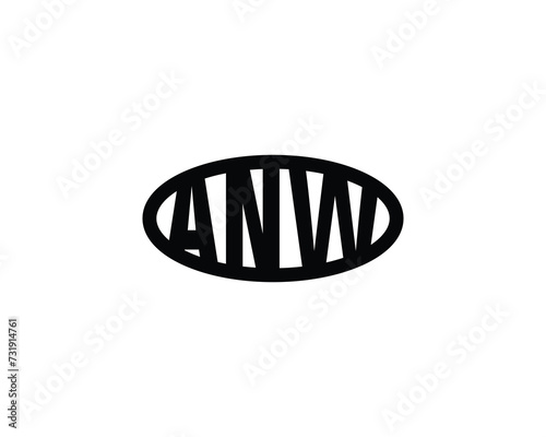 ANW logo design vector template