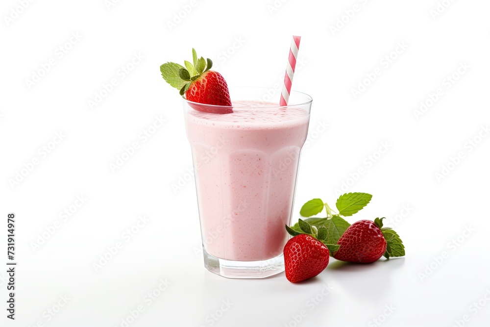 strawberry milkshake close up strawberry milkshake close up