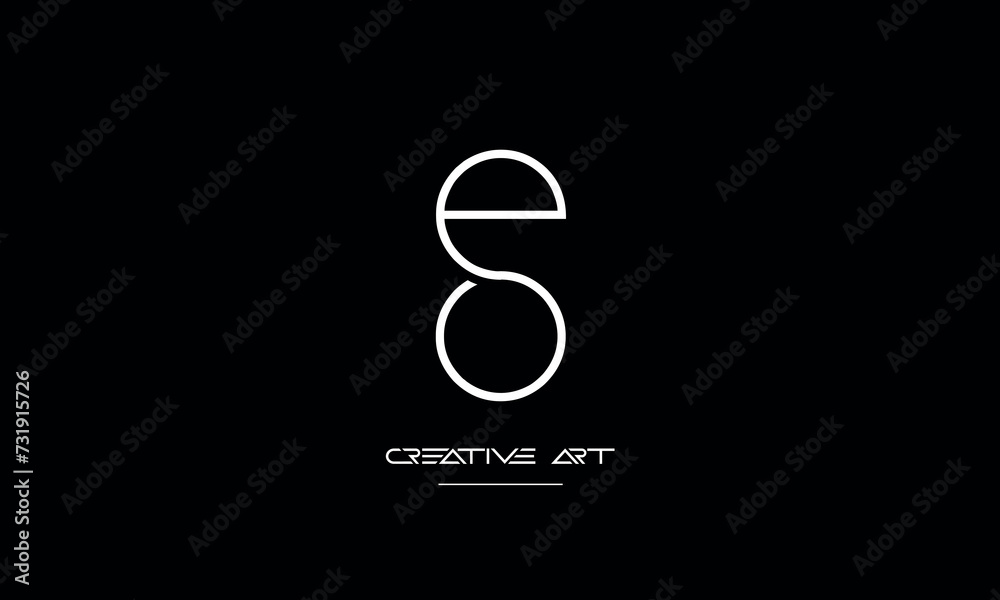 EO, OE, E, O abstract letters logo monogram EO, OE, E, O abstract letters logo monogram