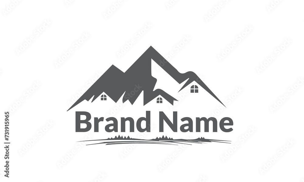 Pines Home Residence Logo Template. Vector illustration of pines tree that incorporate with house picture, it's good for real estate logo, it's try to symbolize residence or real estate. Pines Home Residence Logo Template. Vector illustration of pines tree that incorporate with house picture, it's good for real estate logo, it's try to symbolize residence or real estate.