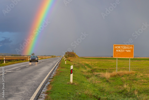 Hortobagy National Park, UNESCO World Heritage Site, Puszta is one of largest meadow and steppe ecosystems in Europe, Hungary photo