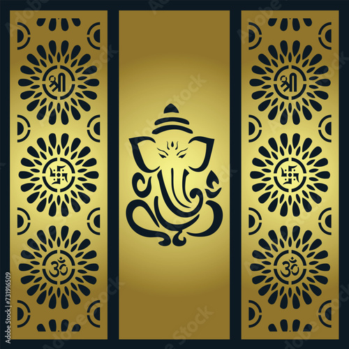 Om Jali design, Om cnc cut jali, corian jali for Temple Mandir door Window etc.